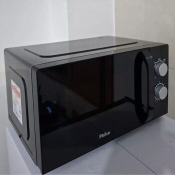 Micro-ondas Philco 20L Preto  Painel Mecânico